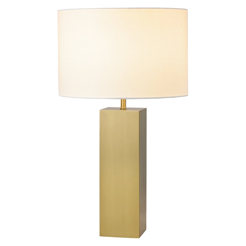 Essentials 26″H Metal Table Lamp Industrial Gold