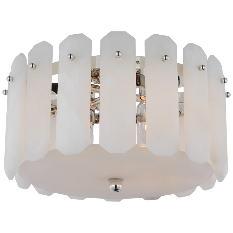 Four Light Flush Mount from the Bonnington Collection in Polished Nickel Finish by Visual Comfort Signature