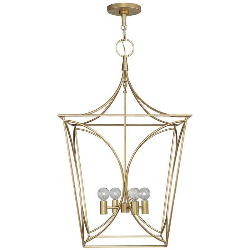 Four Light Lantern from the Cavanagh Collection in Gild Finish by Visual Comfort Signature