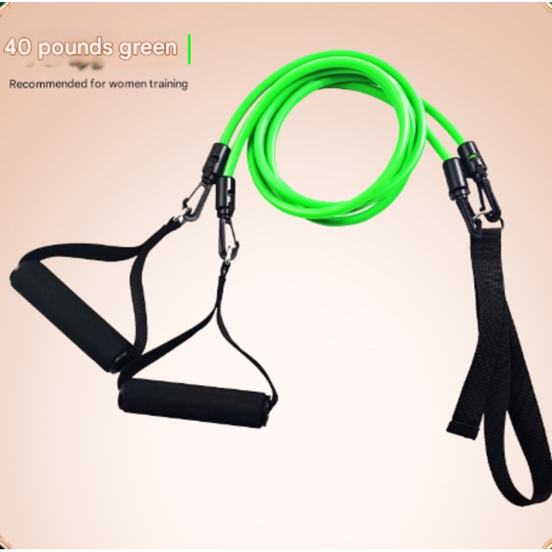 Green Handle Model [Training Strength] [40lbs] Swim Resistance Band Trainer – Dry-Land Arm Strength & Stroke Exercise Cords