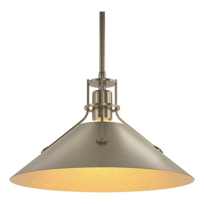 Henry Medium Steel Shade Pendant Soft Gold Soft Gold
