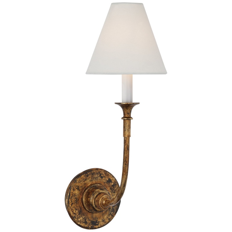 LED Wall Sconce from the Piaf Collection in Antique Gild Finish by Visual Comfort Signature