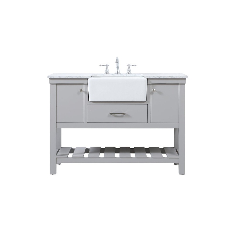 Single Bathroom Vanity from the Clement Collection in Grey Finish by Elegant Lighting
