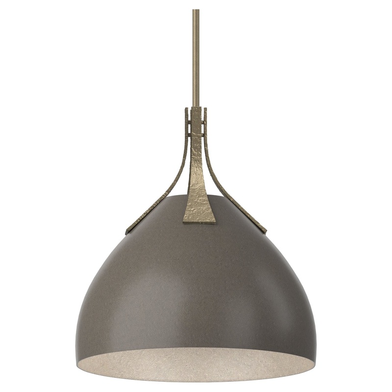 Summit Pendant Soft Gold Dark Smoke