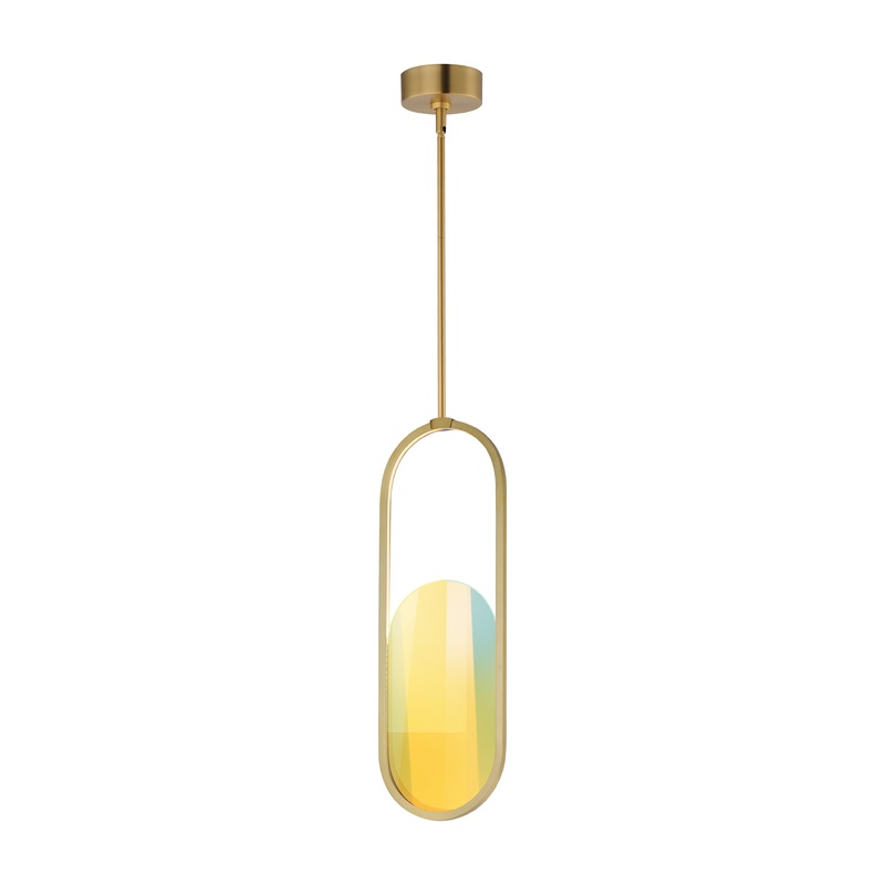 Trance 20″ LED Pendant Natural Aged Brass