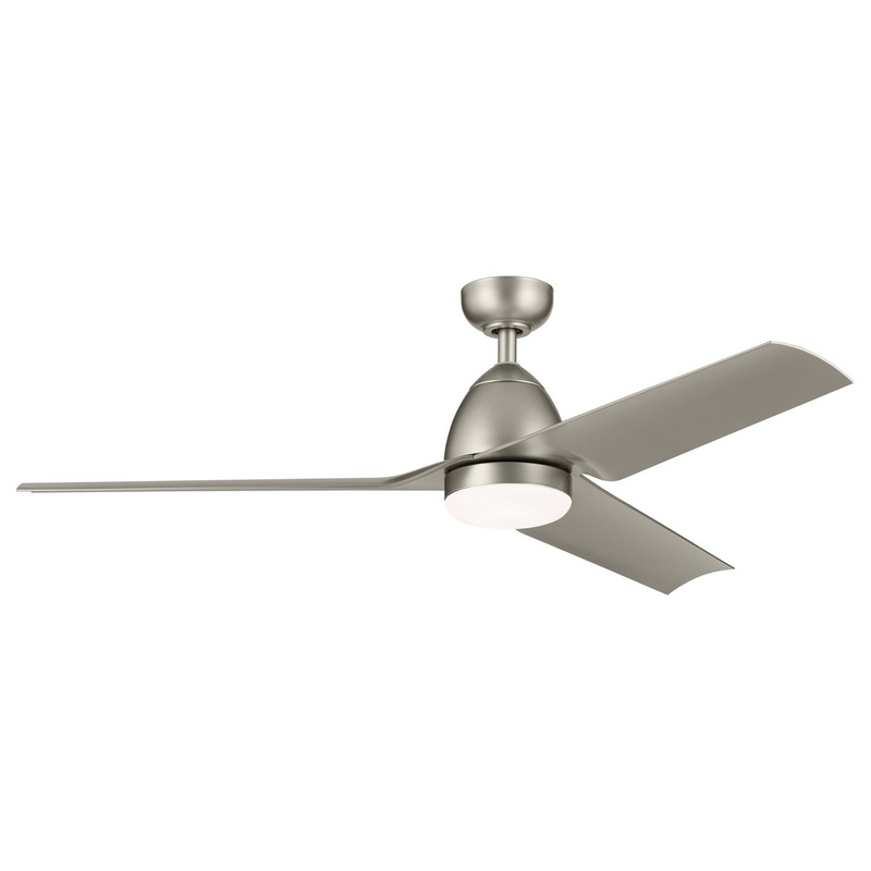 54″Ceiling Fan from the Fit Collection in Painted Brushed Nickel Finish by Kichler