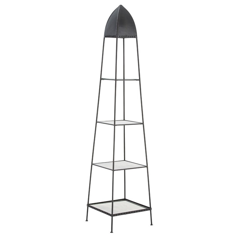 Arteriors 2096 Osbourne Etagere Natural Iron/Antiqued Mirror