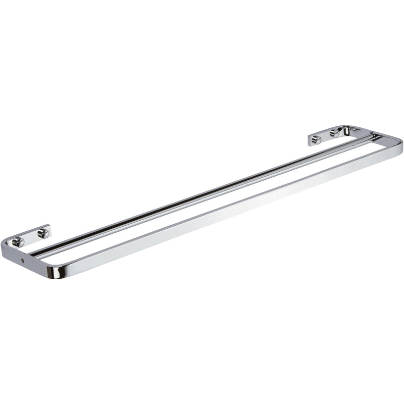 Atlas Homewares Solange Bath Towel Bar 24 Inch Double Polished Chrome