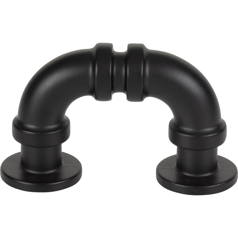 Atlas Homewares Steam Punk Finger Pull 1 5/16 Inch (c-c) Matte Black
