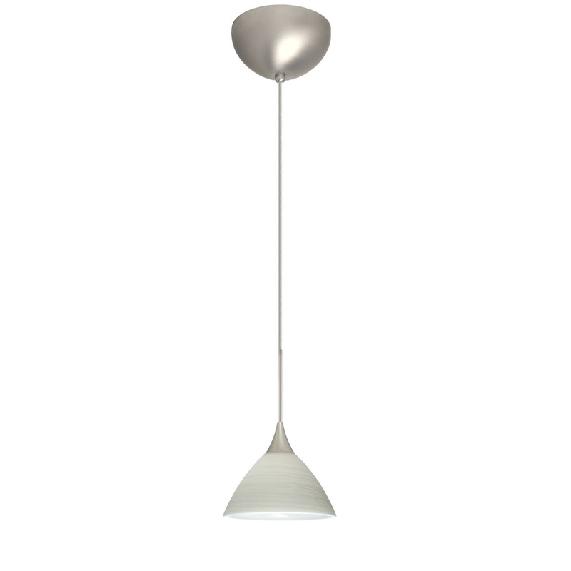 Besa 1XC-1743KR-SN Domi One Light Pendant Satin Nickel
