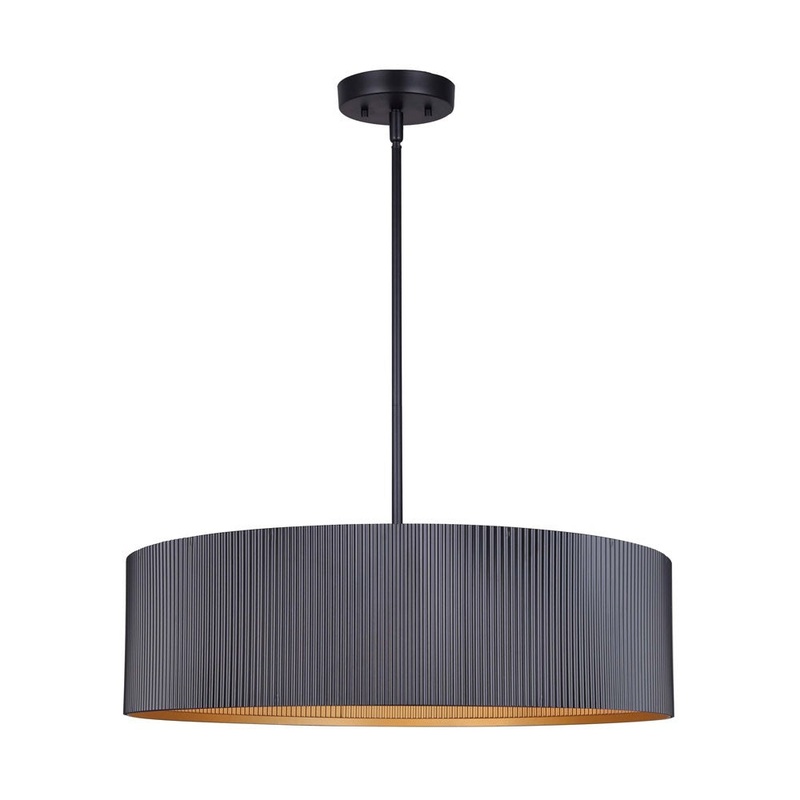Canarm ICH1119A03BK22 Rexton Three Light Chandelier Matte Black