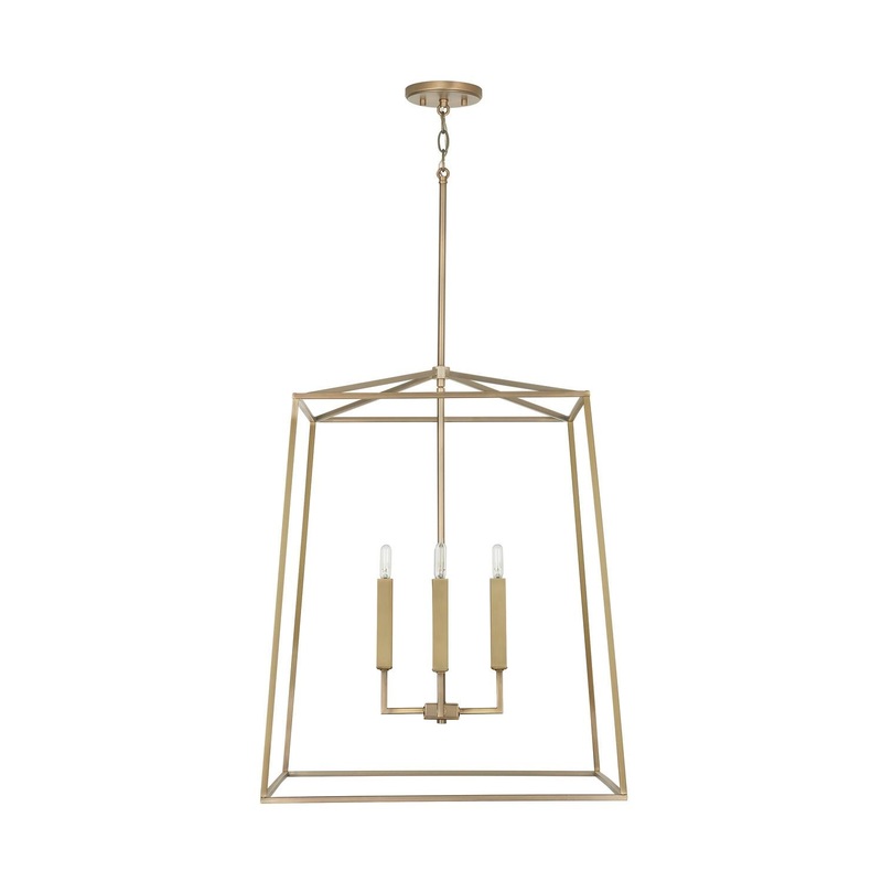 Capital Lighting 537643AD Thea 4 Light Foyer Aged Brass
