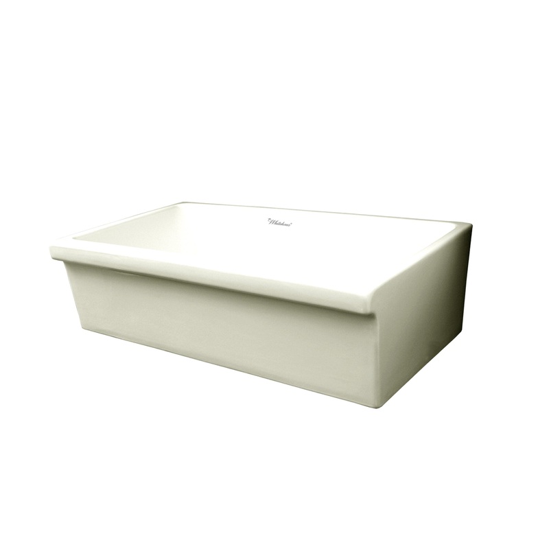 Farmhaus Fireclay Quatro Alcove Large Reversible Sink with Decorative 2 ” Lip on One Side and 2″ Lip on the Opposite Side