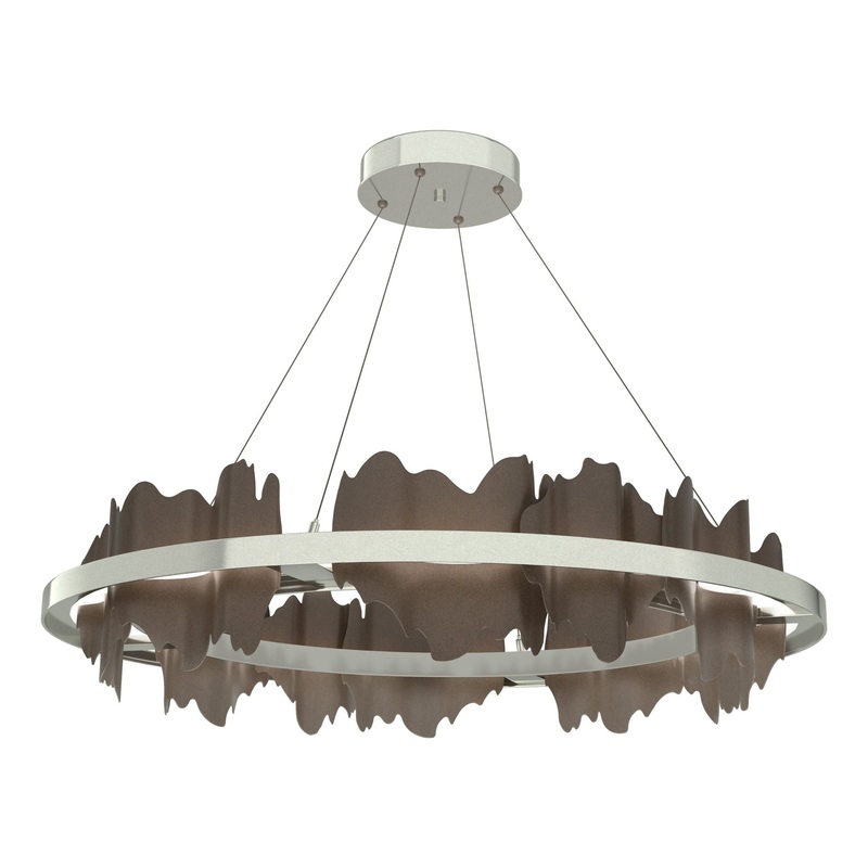 Hildene Circular LED Pendant Sterling Bronze