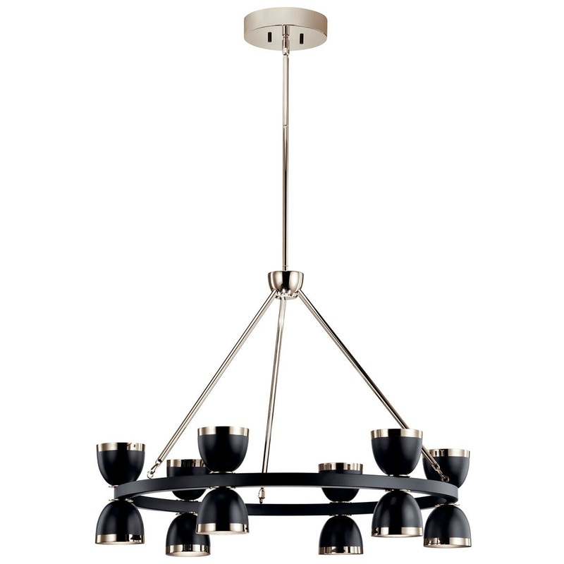 Kichler 52418BKLED LED Chandelier, Black