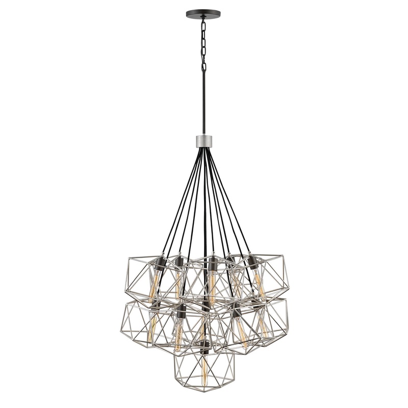 LED Chandelier from the Astrid Collection in Glacial Finish by Hinkley