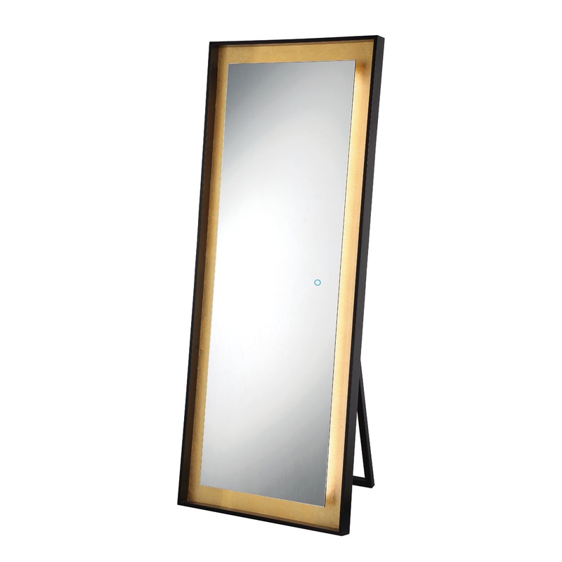 LED Mirror from the Mirror Collection in Black Finish by Eurofase
