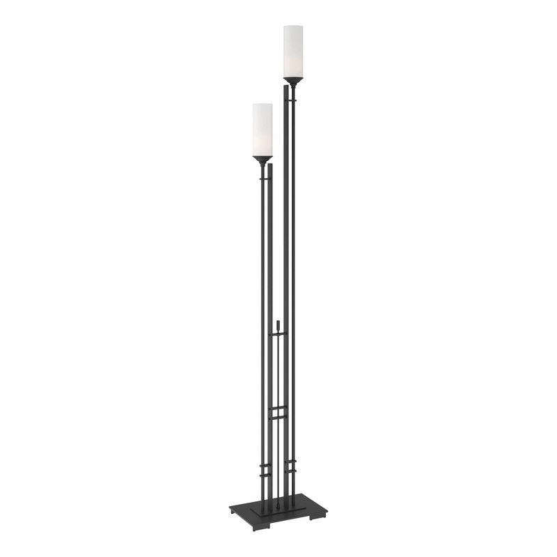 Metra Twin Tall Floor Lamp Black