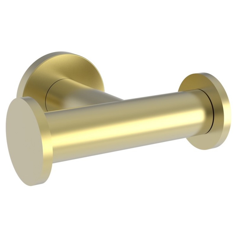 Robe Hook Priya Double Satin Brass PVD 1-3/4 Inch 2-15/16 Inch Wall Mount Brass