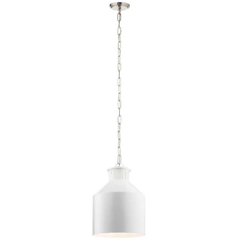 Three Light Pendant from the Montauk Collection in White Finish by Kichler
