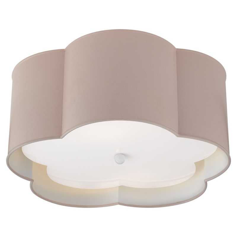 Two Light Flush Mount from the Bryce Collection in Pink And White Finish by Visual Comfort Signature
