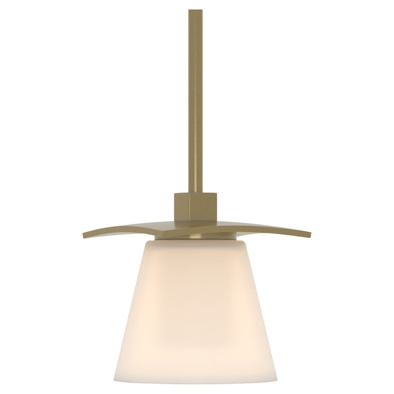 Wren Mini Pendant Modern Brass Opal Glass (GG)