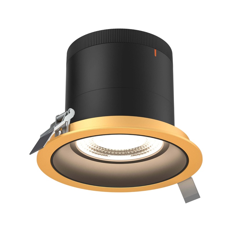 6″ Modular Downlight Black with Gold Trim 35 Degrees Regressed