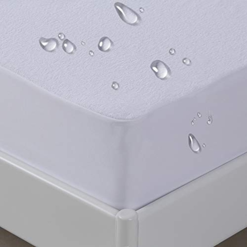 Amazon Brand – Umi Coprimaterasso impermeabile a cinque lati,Traspirante, Anallergico,Cotone – 180x200cm