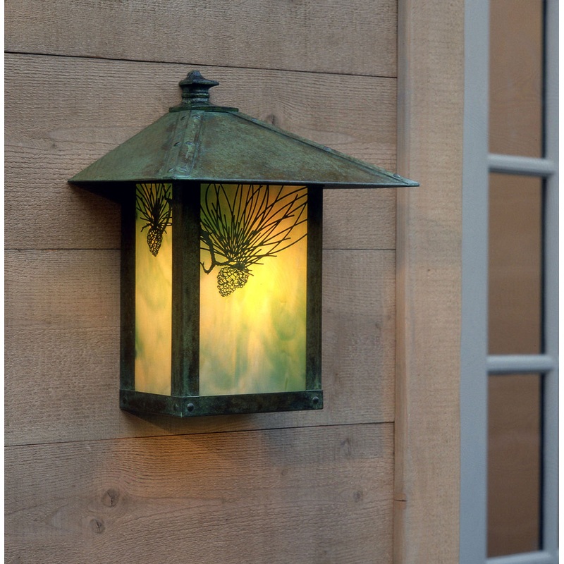 Arroyo EW-12PFGW-VP Evergreen One Light Wall Mount Verdigris Patina
