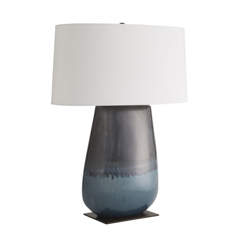 Arteriors 17367-943 Deagan One Light Table Lamp Gunmetal & Teal Reactive