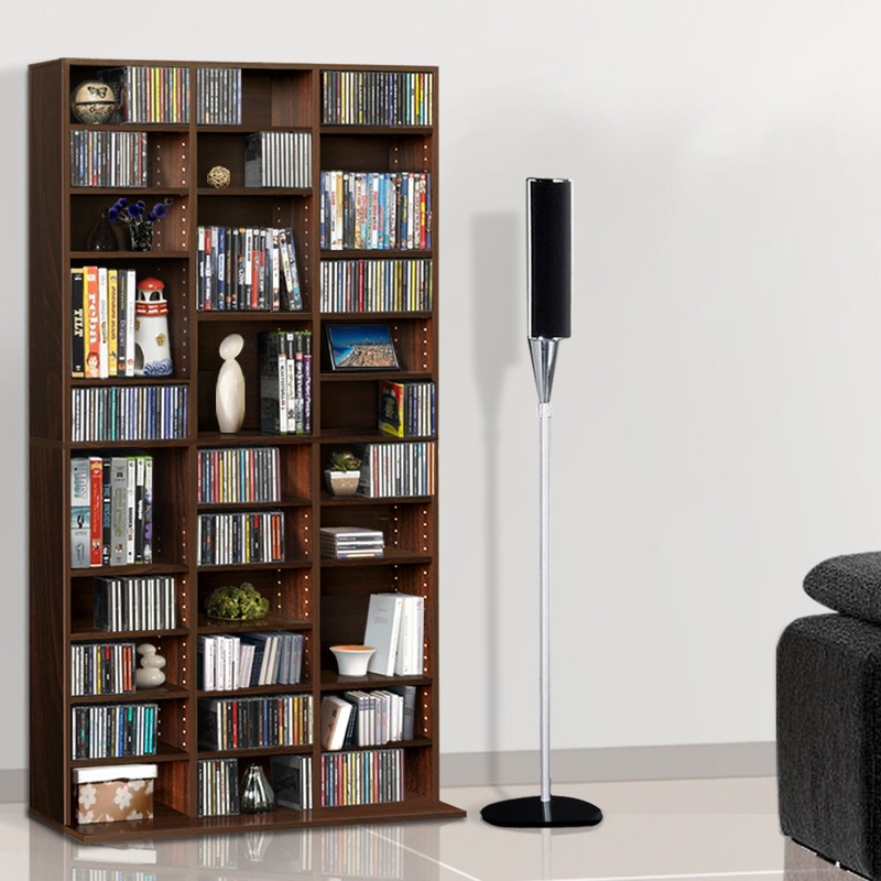 Artiss Bookshelf CD Storage Rack – BERT Walnut