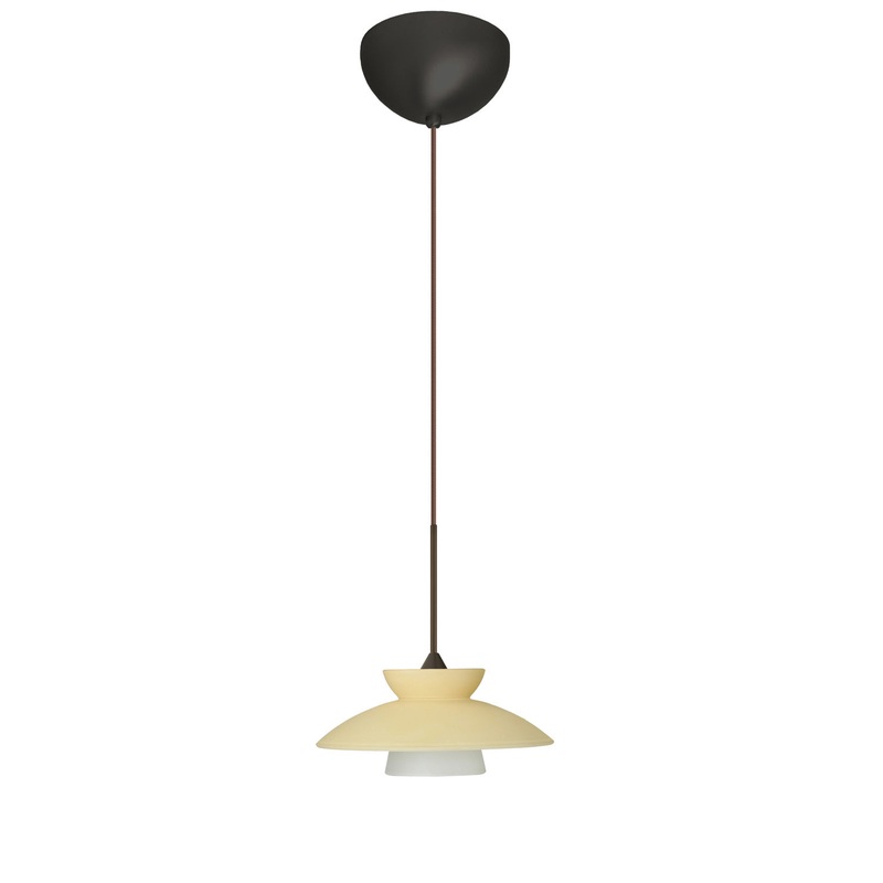 Besa 1XC-271897-LED-BR Trilo One Light Pendant Bronze