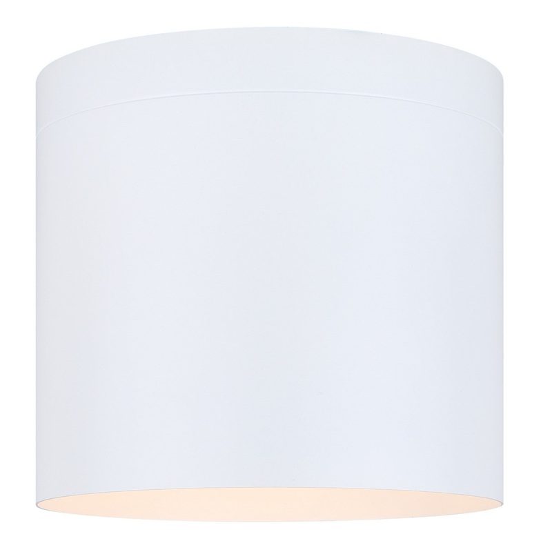 Canarm IFM1071A08WH Agna One Light Flush Mount Matte White (Discontinued)