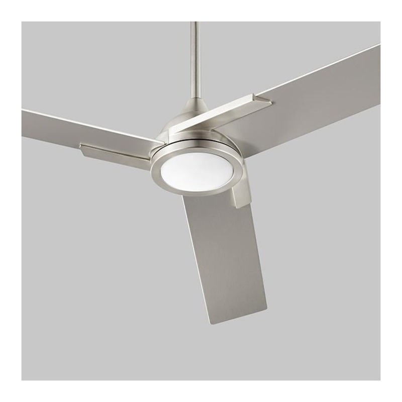 Coda 56″ Three-Blade Ceiling Fan – Satin Nickel