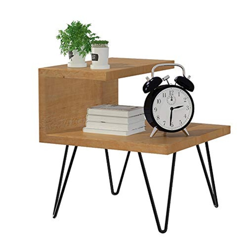 Comodino Comodino Comodino Cabinet ripiano unit Tabella terminale Laterale Mobili Camera da Letto (45x45x55cm) Installazione Facile (Color : Wood Color, Size : 45x45x55CM)