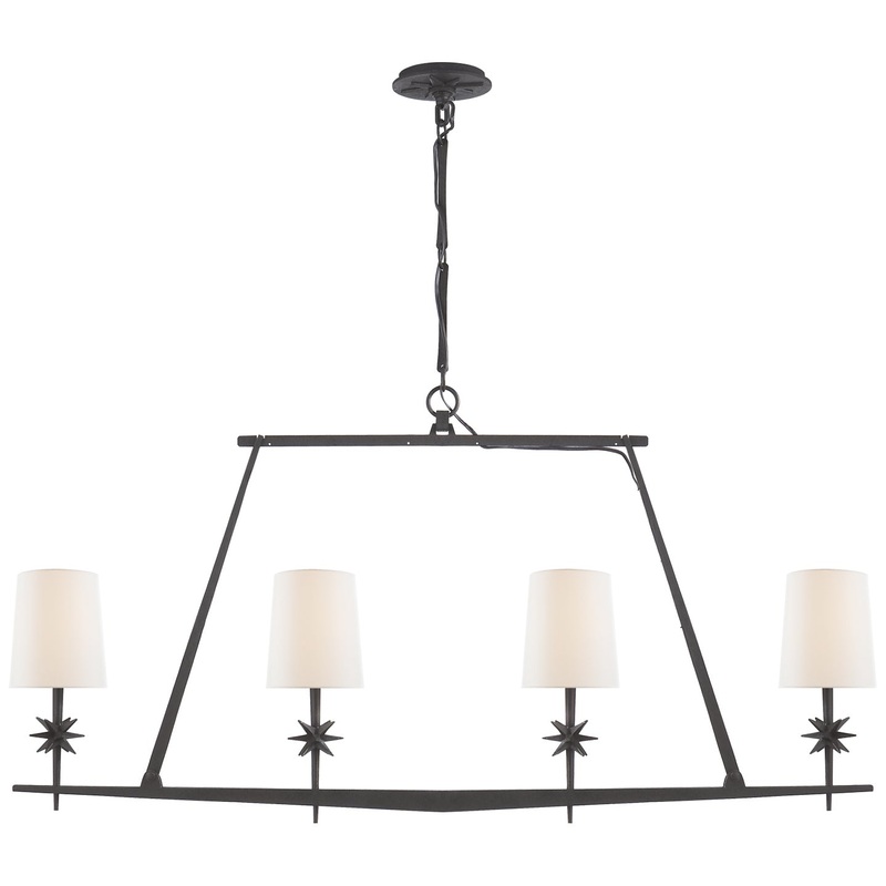 Four Light Chandelier from the Etoile Collection in Blackened Rust Finish by Visual Comfort Signature