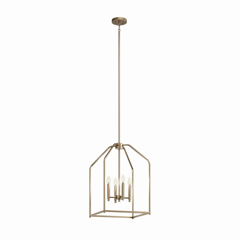 Four Light Foyer Pendant from the Madden Collection in Champagne Bronze Finish by Kichler