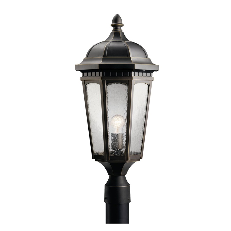 Kichler 9532RZ One Light Outdoor Post Mount, Rubbed Bronze
