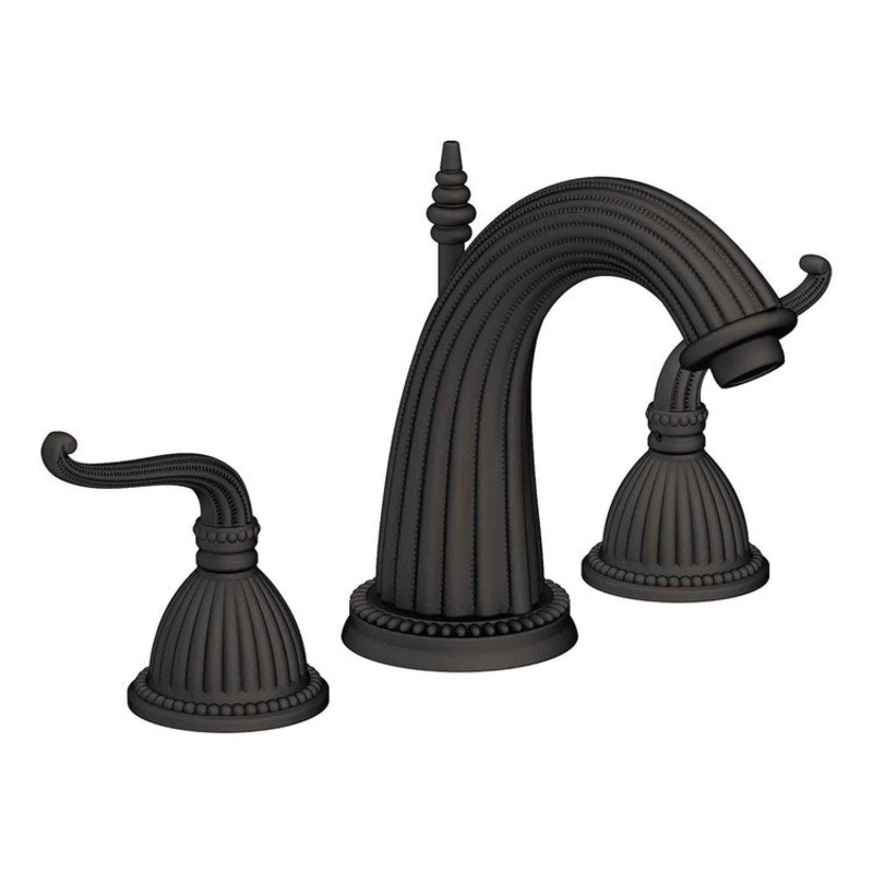 Lavatory Faucet Alexandria Widespread 8 to 20 Inch Spread 2 Lever ADA Flat Black 1.2 Gallons per Minute Brass Spout Height 4-11/16 Inch