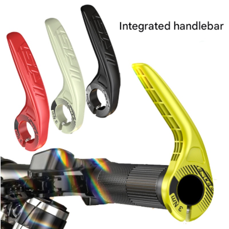 Light Green Ultralight Ergonomic Bike Bar Ends – High-Strength Composite Horn Grips (22.2mm)