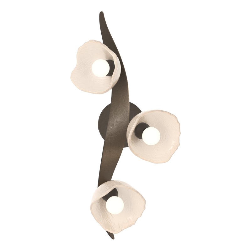 Mika 3-Light Large Sconce/Semi-Flush Dark Smoke