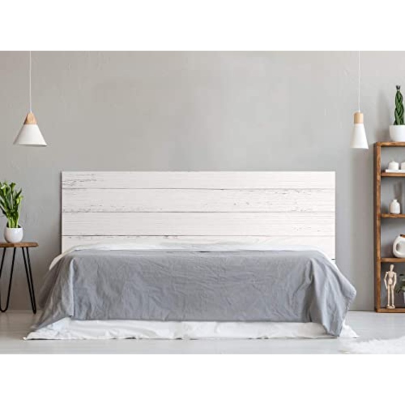 Oedim – Testiera per letto Pegasus stampa digitale simil-legno, colore bianco, 115 x 60 cm, disponibile in varie misure, testata leggera, elegante, resistente e conveniente