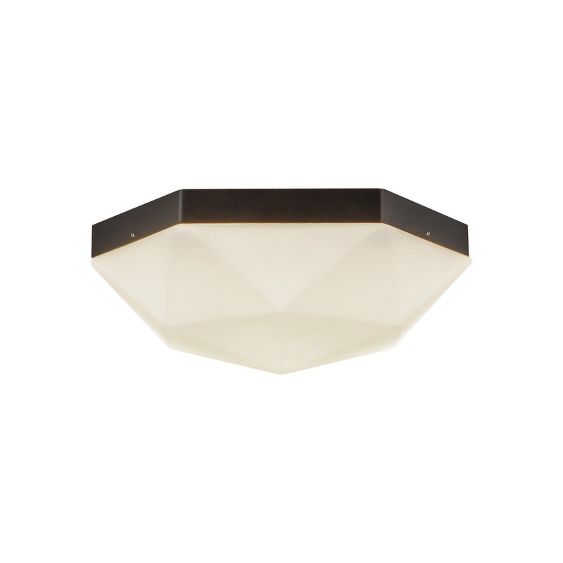 Two Light Flush Mount from the Krysta Collection in Matte Black/Opal Glass Finish by Alora
