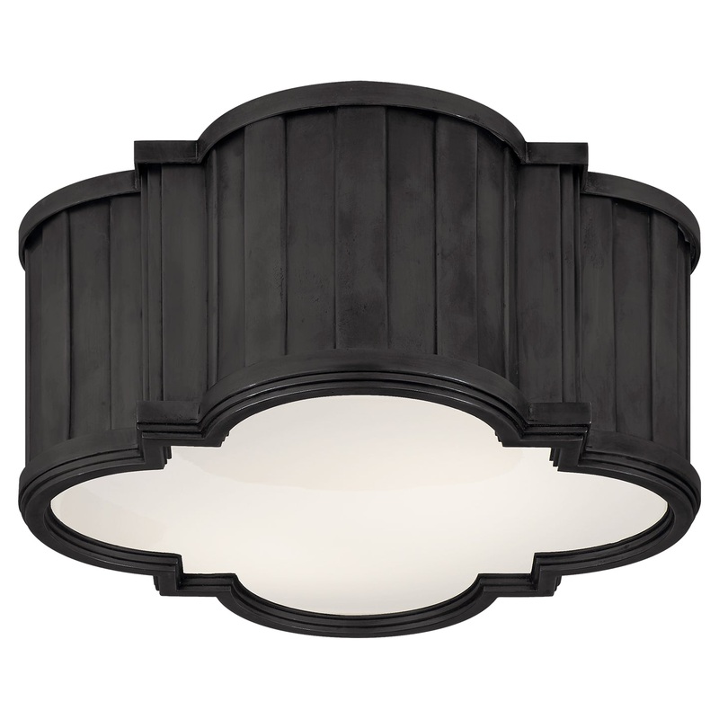 Two Light Flush Mount from the Tilden Collection in Bronze Finish by Visual Comfort Signature