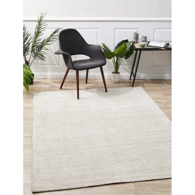Allure Ivory Cotton Rayon Rug by Rug Culture – 280X190CM