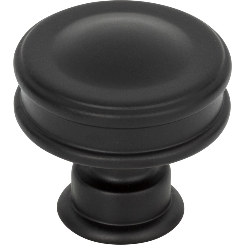Atlas Homewares Oskar Knob 1 1/4 Inch Matte Black