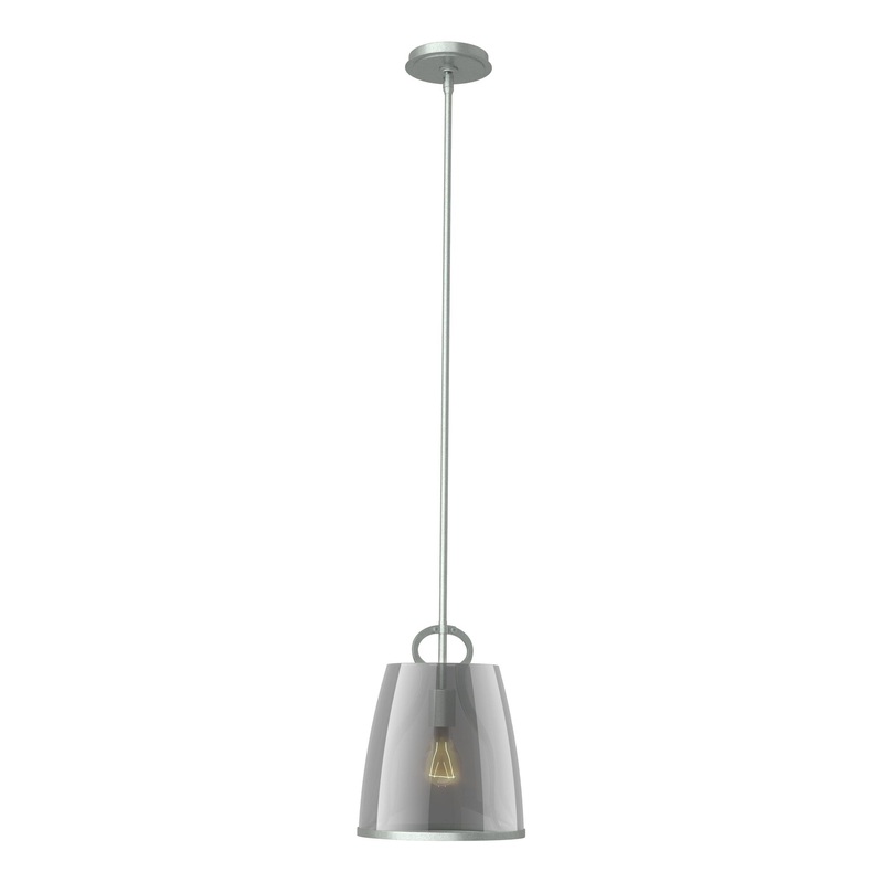 Caliper Pendant Vintage Platinum Plated Smoke Glass (PS)