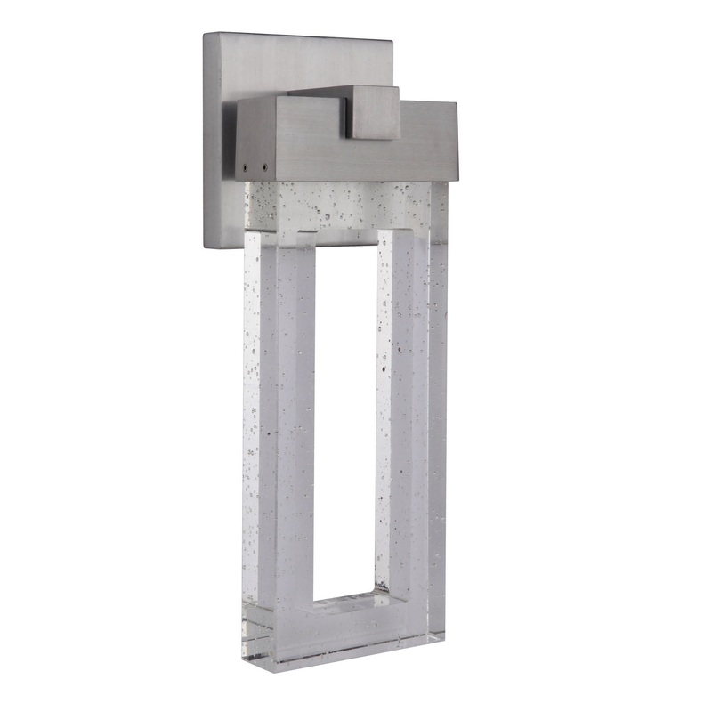 Craftmade ZA1114-SA-LED Cantrell One Light Wall Lantern Satin Aluminum (Discontinued)