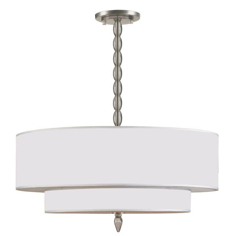 Crystorama 9507-SN Luxo Five Light Chandelier Satin Nickel