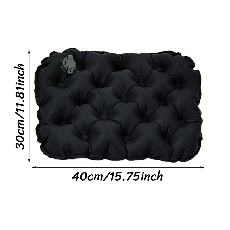 Inflatable Seat Cushion – Portable 40x30x5cm Camping Pad in Olive Black